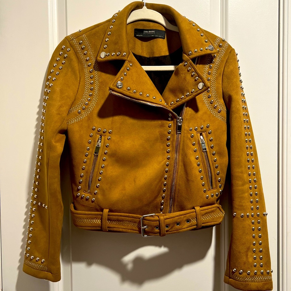 Zara studded moto jacket